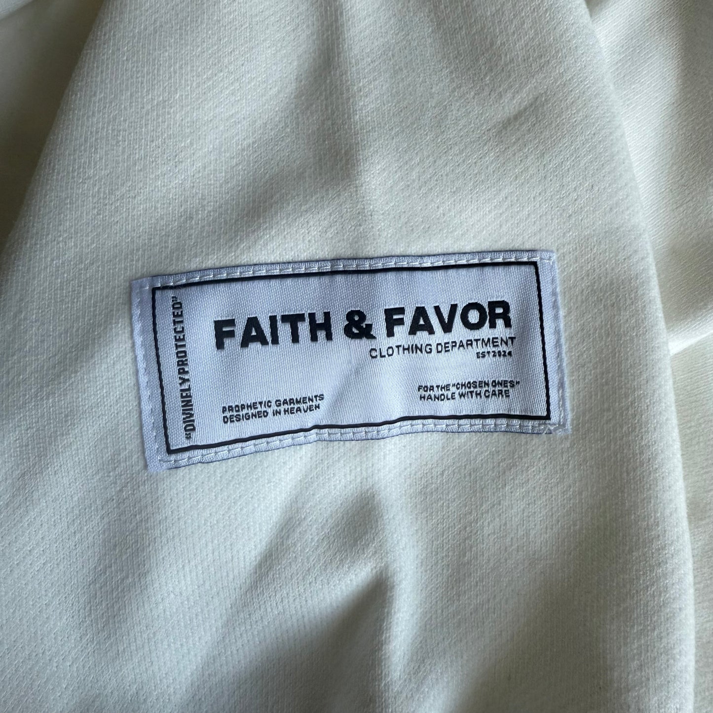 White "GENESIS" Fleece Hoodie