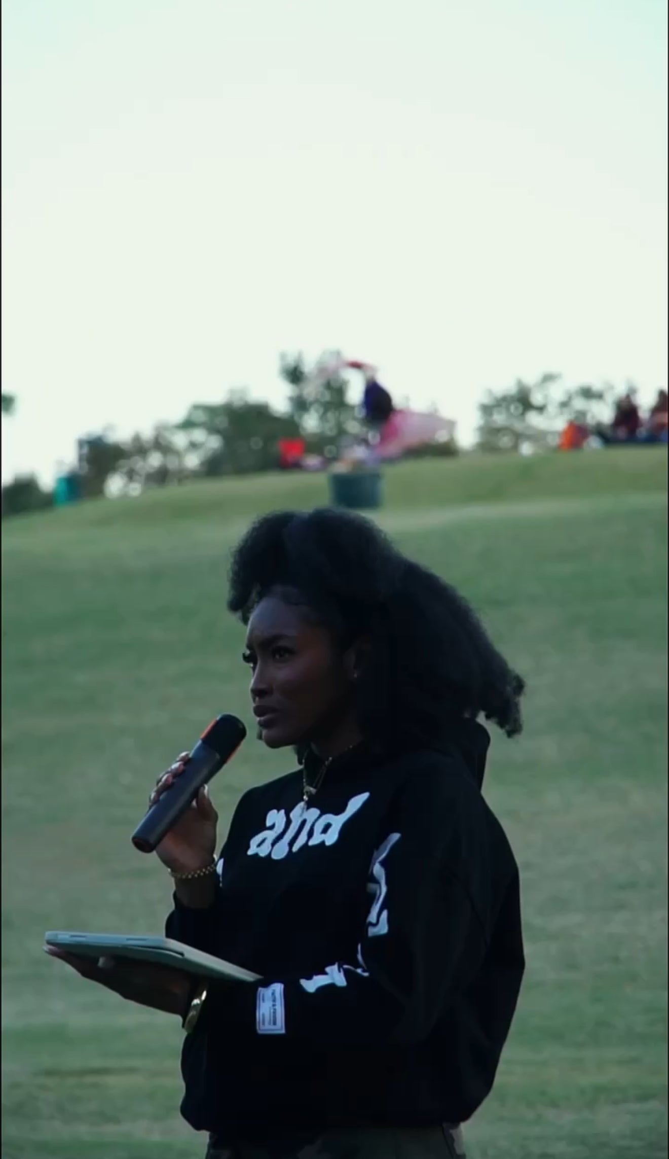 Black "GENESIS" Fleece Hoodie