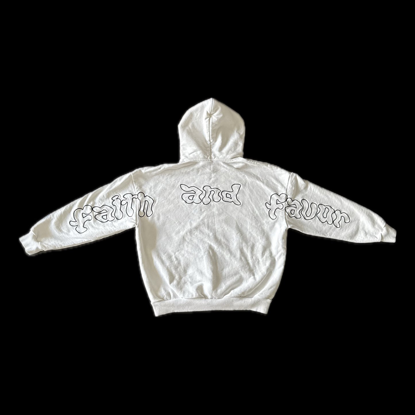 White "GENESIS" Fleece Hoodie