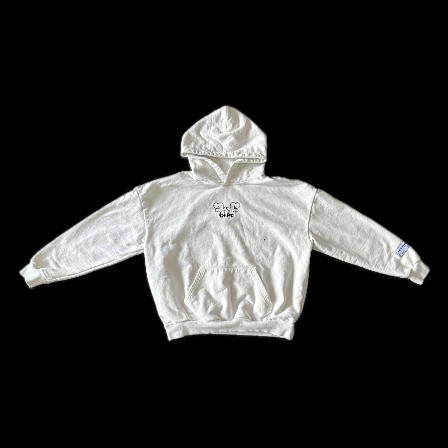 White "GENESIS" Fleece Hoodie