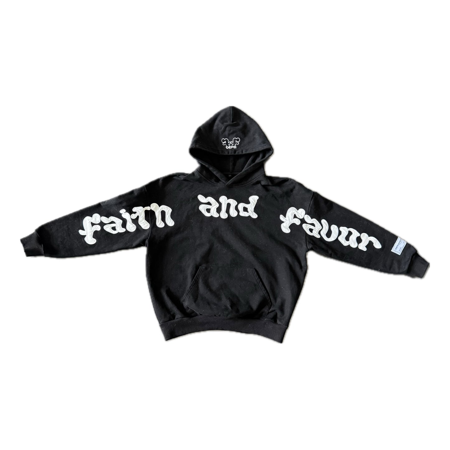 Black "GENESIS" Fleece Hoodie