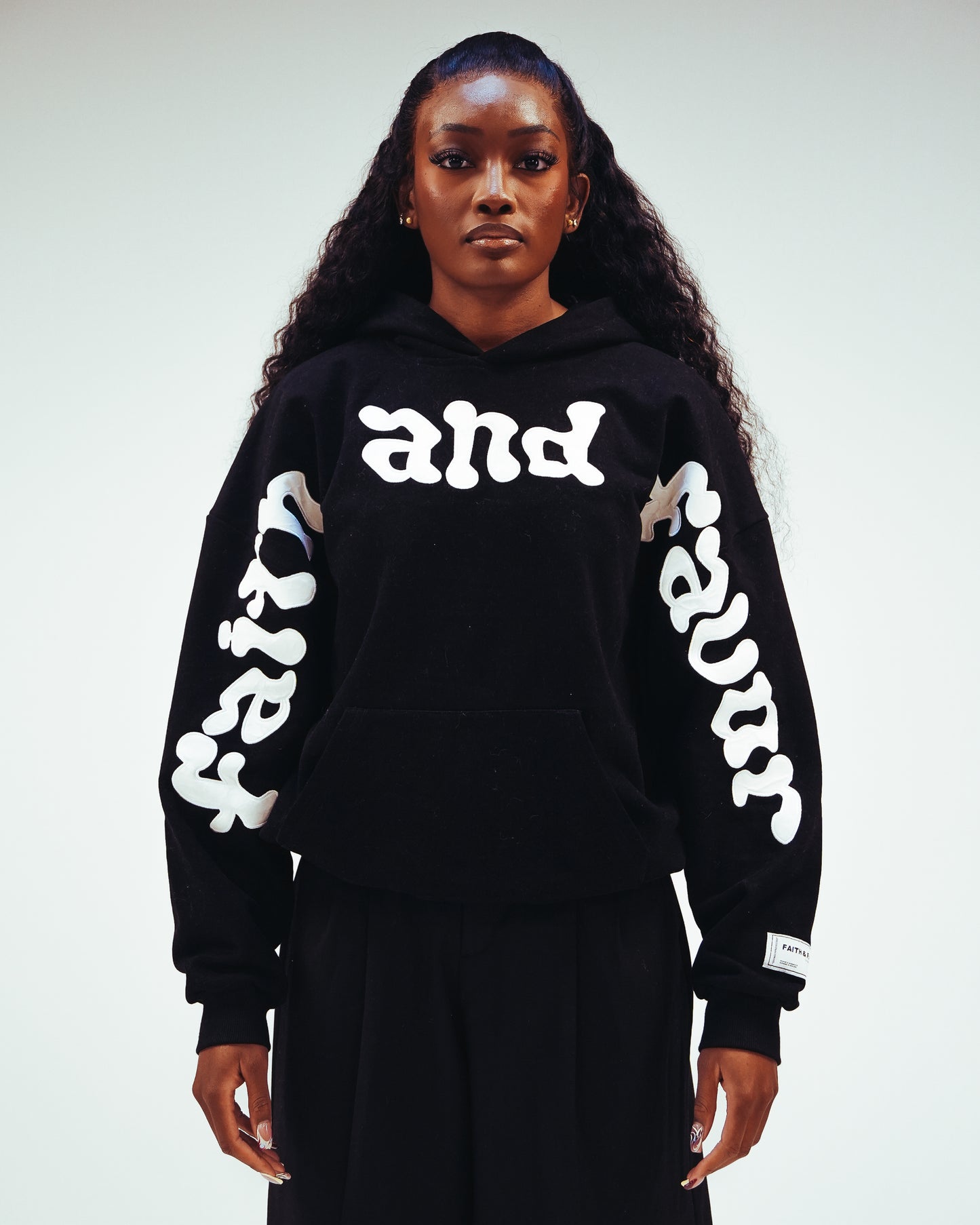 Black "GENESIS" Fleece Hoodie