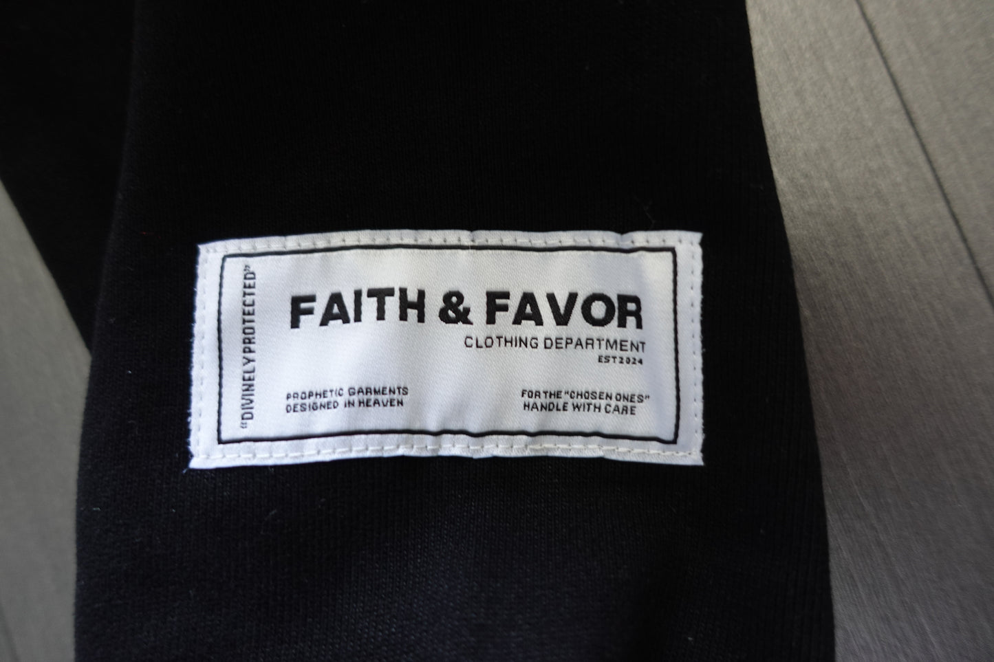 Black "GENESIS" Fleece Hoodie