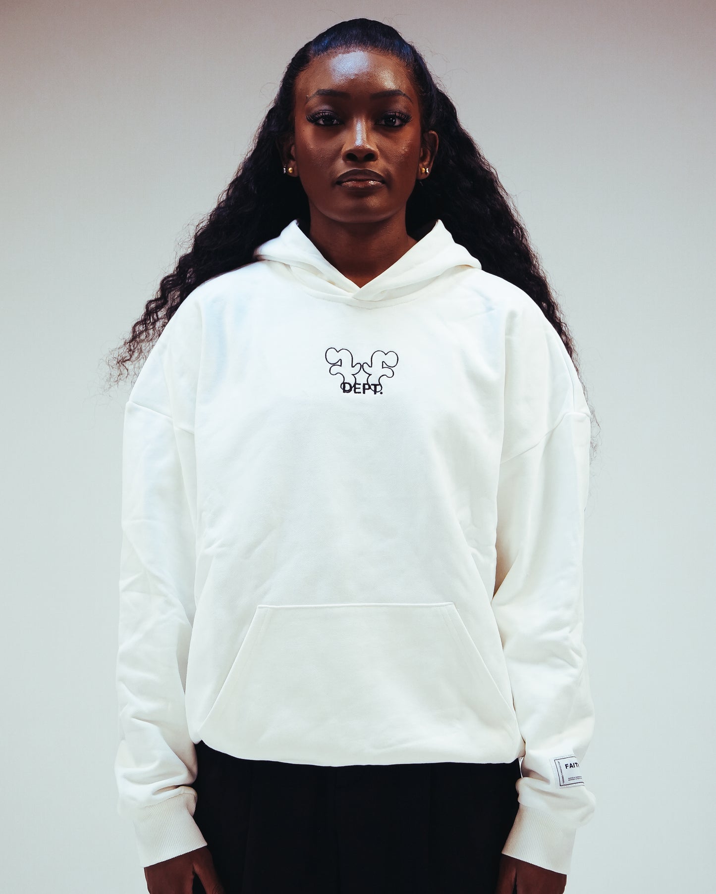 White "GENESIS" Fleece Hoodie