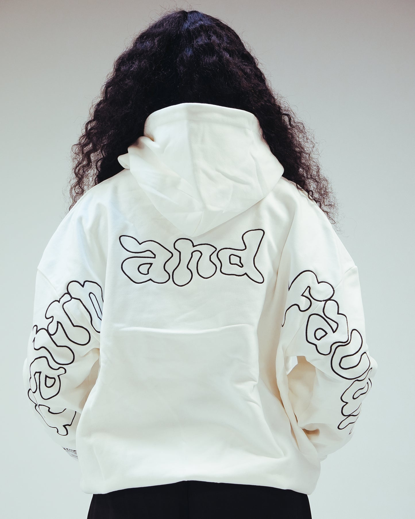 White "GENESIS" Fleece Hoodie